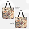 thumbnail image 3 of Naloa Floral With Birds And Fantasy Flowers Tote Bag for Women, Foldable Tote Bag With Zipper, Large Shoulder Bag, Top Handle Handbag for Travel, Work, Shopping, 3 of 9
