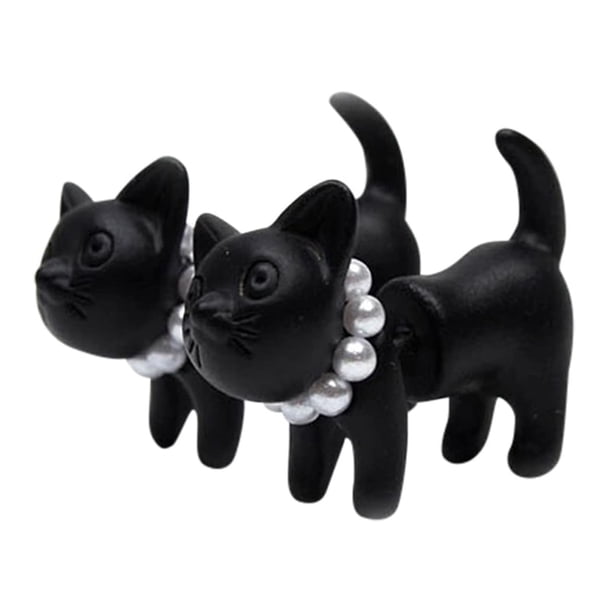 Pendientes de regalo con tachuelas, gato bonito para niñas, pendientes de cumpleaños y aniversario, pendientes 3D para mujer, pendientes colgantes con gato vintage y animales