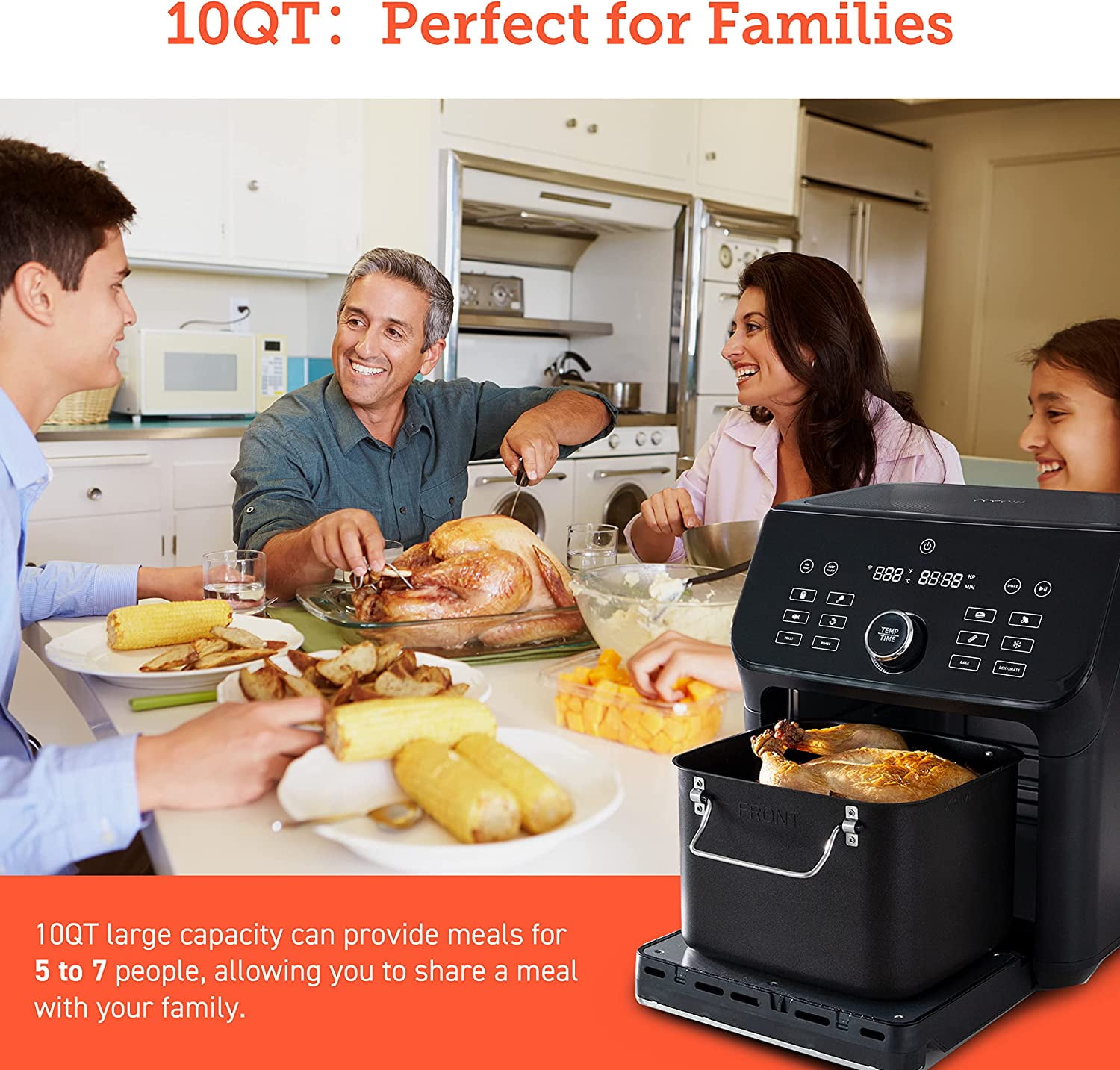 COSORI Air Fryer Toaster Oven Combo, 10 Qt Family Size 14-in-1