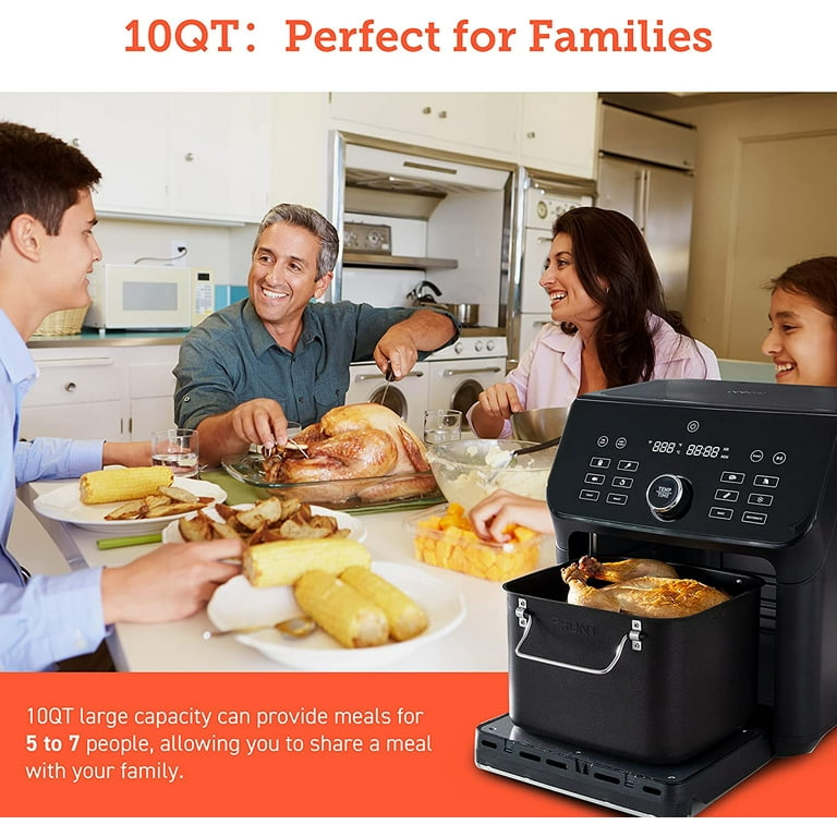 COSORI AF701 Air Fryer Toaster Combo 10 Qt Family Size 14-in-1 Functions  (Black)