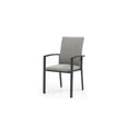 thumbnail image 5 of Whiteline Modern Living Doris Outdoor Dining Armchair Aluminum Matte Dark Grey, 5 of 6
