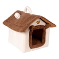 thumbnail image 2 of Cama para gatos, cueva para gatitos, cómoda cama para cachorros, cálida para el invierno Marrón, 2 of 9