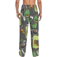 thumbnail image 3 of Picia Cartoon Dinosaurs Mens Soft Woven Cotton Elastic Waistband Sleep Pajama Pant Lounge Sleep Pant With Pockets And Drawstring-Small, 3 of 9