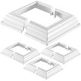 thumbnail image 2 of 4 Pcs 4" Vinyl Post Skirts, Split Style Vinyl Fence Post Skirts, White Post Sleeves, Vinyl Column Wraps for Outdoor Vinyl Stair Rails, Two-Piece England Base Trims for Porch, 2 of 7