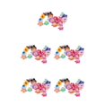 thumbnail image 3 of VONKY 20 Pieces Mixed Color Flower Polymer Beads Jewelry Clay Making Findings 15mm 5Set, 3 of 6