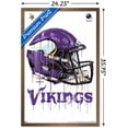 thumbnail image 3 of NFL Minnesota Vikings - Drip Helmet 20 Wall Poster, 22.375" x 34", Framed, 3 of 5