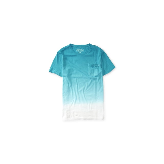 Aeropostale - Camiseta básica con bolsillo multicolor para hombre, azul, talla mediana Aeropostale Camiseta básica
