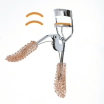 Unique Bargains 1 Pc Women Bling Handle Eyelash Curler for Beauty Parlor Business Travel Orange Carbon Steel