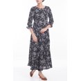 thumbnail image 3 of Robe Longue pour Femme Noire et Blanche Imprimée, 3 of 3
