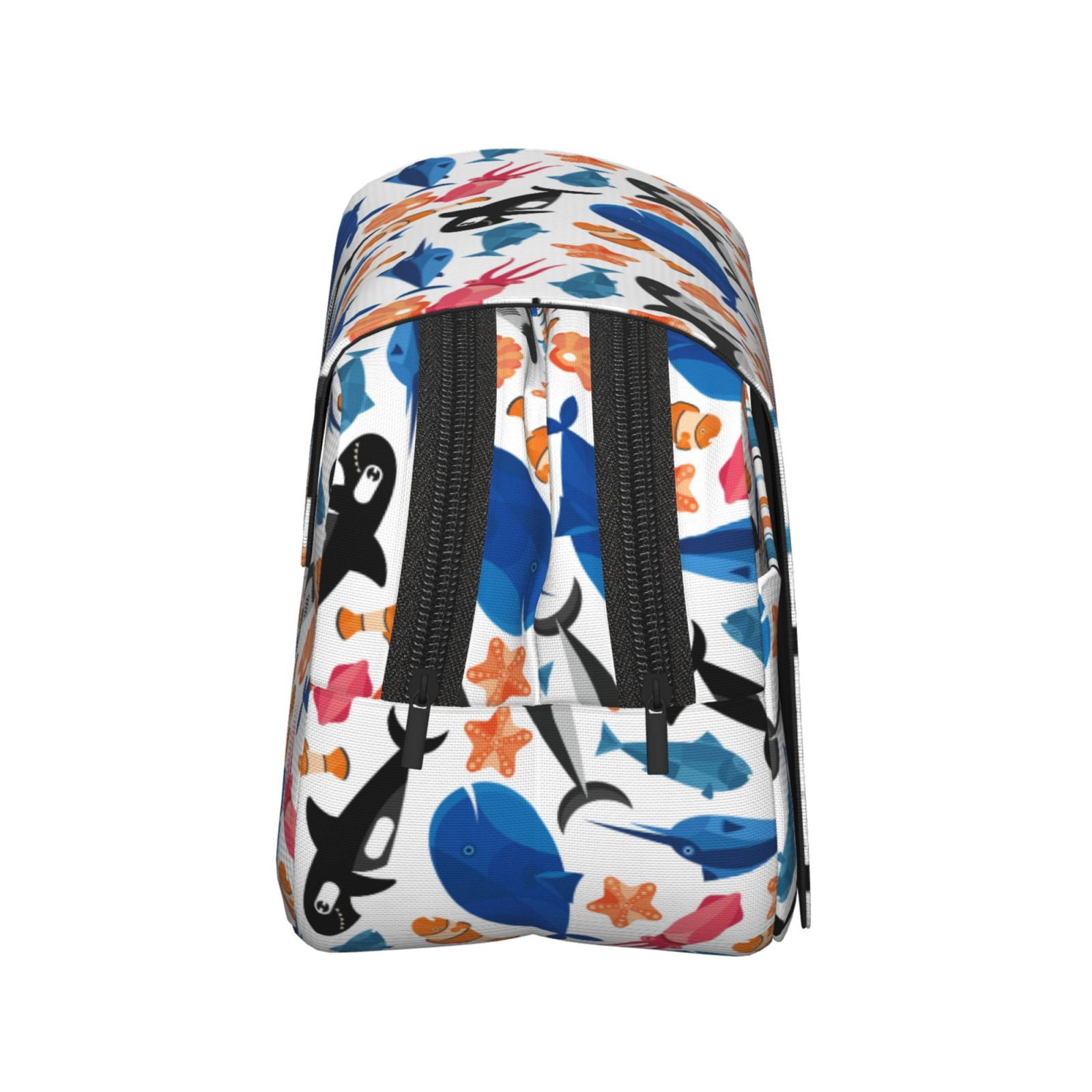 Rateoe Cute Sea Animals Pattern Double Clamshell Pen Case, Storage Organizer with Two Zipper Compartments– Holds Up to 50 Pencils & Pens