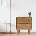 thumbnail image 4 of Solid Wood Nightstand with 2 Drawers  Rubberwood Bedside Table Modern Nordic Style Bedroom End Table, 32lbs Sturdy Construction for Living Room, Bedroom, Small Spaces, 4 of 14