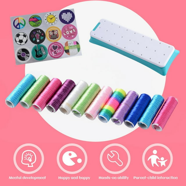 Kit de fabricación de pulseras de la amistad para niñas, juguetes artesanales DIY, regalos de cumpleaños para niños, suministros para fiestas, actividades de viaje