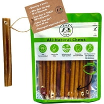Thick Bully Sticks 10 Pack for Power Chewers - Pre-Drilled 6" Refills 2-3x Longer Lasting Low-Odor Grass-Fed Bulk Value | Small-Medium Dogs USA