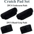thumbnail image 5 of AMQTSLM 4Pcs Fluffy Crutches Padding, Universal Crutch Pads for Armpits and Hand Grips, Machine Washable Crutch Cushions, Comfort Fit for Adults, Black, 5 of 7
