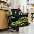 thumbnail image 6 of Crocodile Large Beach Bag with Storage Bins and Shopping Basket - Foldable Oxford Cloth Tote for Beach, Pool, and Laundry, 6 of 7