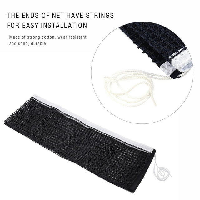 Table Tennis Replacement Net, Cotton Pong Net, Seamless Edges, with Strings for Schools, Leisure Centers