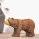 thumbnail image 4 of 1 pieza de adornos de animales de madera tallados a mano DIY oso pardo decoración de mesa para el hogar artesanía modelo animal regalos para niños, 4 of 5