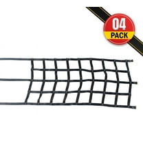 (4 Pack) Cargo Net 82" x 82" w/ Ratchet E Track Fittings For Van Trailer