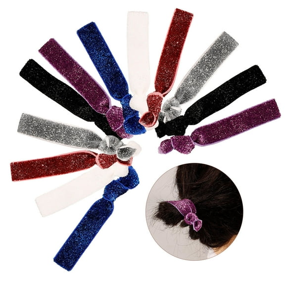 KALLORY Hair Ties No Crease for Girls and Kids, Stretchy Elastic Ribbon Hair Bands, 18 Pieces