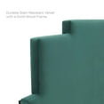 thumbnail image 5 of Modway Lindsey Modern Performance Velvet Twin Platform Bed in Teal Green, 5 of 10