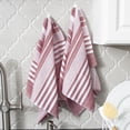 thumbnail image 3 of T-fal Dual-Sided Skipping Striped Kitchen Towels, 2-Pack, Paprika, 3 of 5