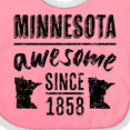 thumbnail image 4 of Inktastic Minnesota Awesome Since 1858 Boys or Girls Baby Bib, 4 of 4