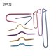 thumbnail image 3 of Moyic 9 Uds. De soportes de puntada de Cable curvo de aleación de aluminio, accesorios para herramientas de tejer a mano en forma de U, Color Artesanía Moyic HA8450-00B, 3 of 6