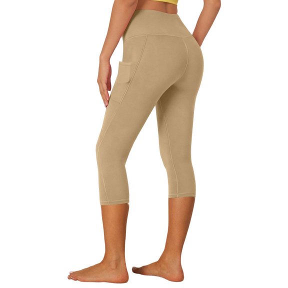 Women'S High Waisted Yoga Pants With Side Pockets For Fitness Running And Abdominal Support Elastic Tight Workout Leggings