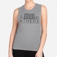 thumbnail image 2 of Skyline Athens Greece Women's Muscle Tank Small Heather Grey, 2 of 5