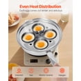 thumbnail image 6 of VEVOR Egg Poacher Pan, 4-Cup Poached Egg Maker, Stainless Steel Poaching Pan and Frying Skillet, with 4 Nonsitck Detachable Large Cups, Lid, and Silicone Spatula, Compatible with Induction Stovetop, 6 of 9