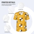 thumbnail image 3 of KLL Cute Bee Butterfly Yelllow for Men's Baseball Shirts,Short Sleeve Casual Shirts Button Down Shirt for Men Beach Summer Wedding Shirt-4X-Large, 3 of 7