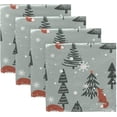 thumbnail image 5 of GZHJMY Foxe Snow Cloth Napkins Washable Reusable Polyester Dinner Napkins 20 x 20 Inch for Home Weddings Parties Holiday Table Napkins Set of 1, 5 of 7
