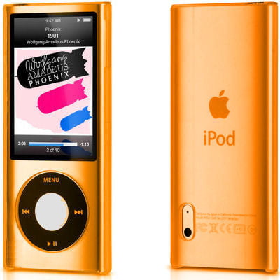 Orange soft feel Silicon Case for Ipod Nano 5 5G 