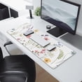 thumbnail image 2 of Non-Slip Rubber Base Mouse Pad - Mini Floral Flower Design, Perfect for Laptop, Office, Home & Gaming, Smooth Surface, High Tracking Accuracy, Large 31.5x11.8 Inch - Uplift Your Desk Decor, 2 of 7