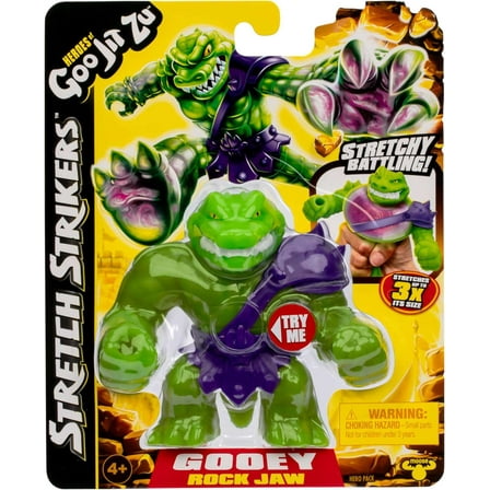 Heroes of Goo Jit Zu Stretch Strikers Rock Jaw Action Figure (Gooey!)