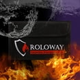 thumbnail image 5 of ROLOWAY Small Fireproof Bag (5 x 8 inches), Non-Itchy Fireproof Money Bag, Fireproof Wallet Bag, Cash Fireproof Bag Set for Valuables - Passport, Currency & Keys (2-Pack Black), 5 of 6