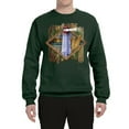 thumbnail image 2 of Wild Bobby, Living Life In The Sun Surfboards Sunsets Lighthouse Pop Culture Unisex Crewneck Graphic Sweatshirt, Forest Green, 2XL, 2 of 3