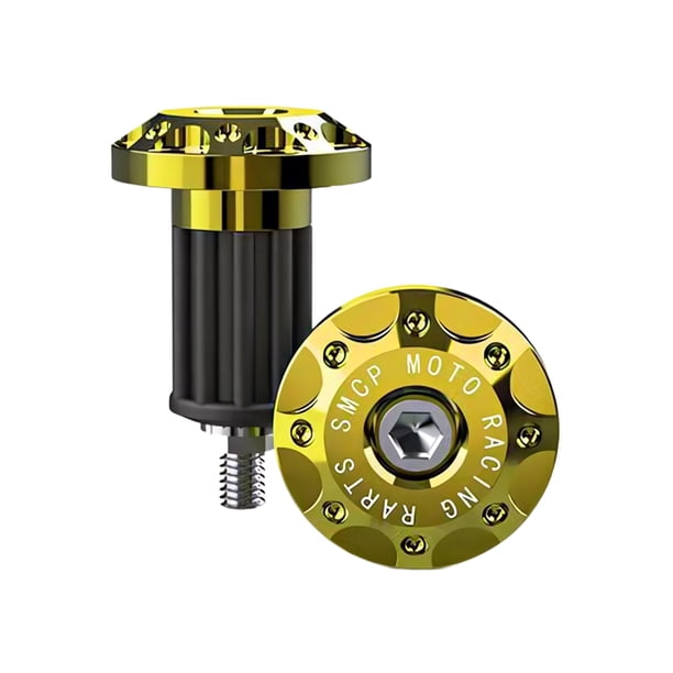 Advancent Empuñaduras de bicicleta para Motor, extremos de manillar para varilla y mango, protección, extremos de barra, motocicleta, moto de Ciclismo oro