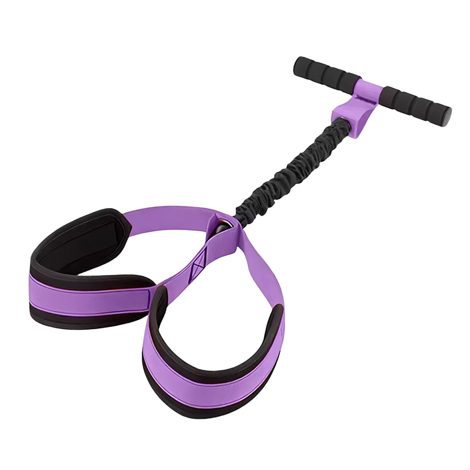 Dualoai Pedal Resistance Band with Handle Training Workout Pull Rope Sit up Exercise Purple