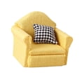 thumbnail image 2 of Modelo de sofá en miniatura con almohada, accesorios de fotografía decorativos, mini sofá de juguete para niños. amarillo, 2 of 9