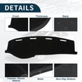 thumbnail image 4 of Cubierta de tablero Unique Bargains para Honda Civic antideslizante | Cubierta de tablero de consola central negra 1 pieza, 4 of 7