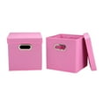 thumbnail image 2 of Household Essentials Cube Set with Lids, 2pk, Pink, 2 of 5