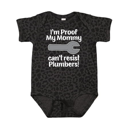 

Inktastic Proof Mommy Cant Resist Plumber Dad Gift Baby Boy or Baby Girl Bodysuit