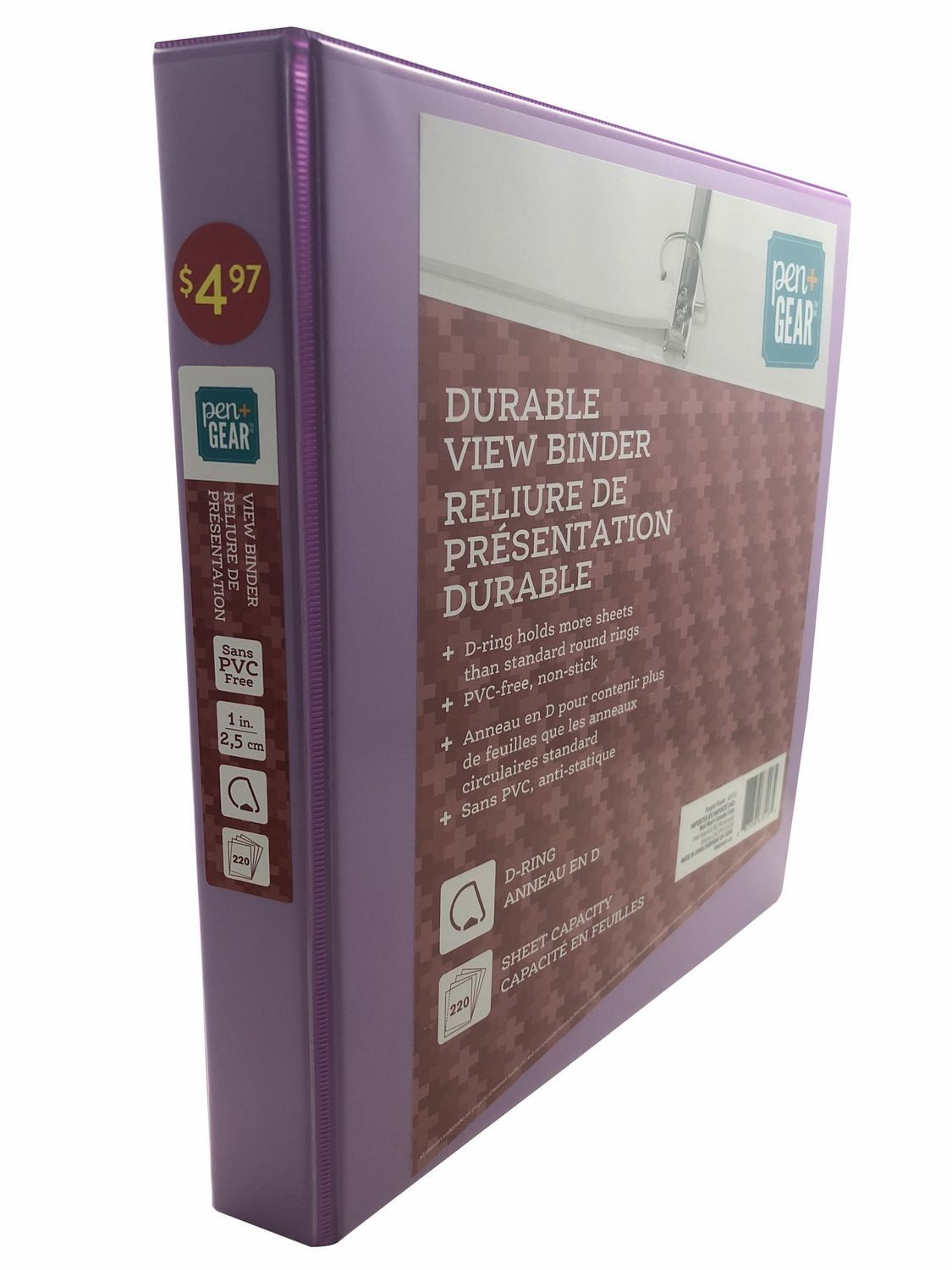 PEN+GEAR 2.5CM RELIURE DE PRÉSENTATION DURABLE Violet