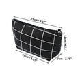 thumbnail image 2 of Unique Bargains 1 Pc Women Durable Lattice Small Cosmetic Bag for Travel Vacation Bathing Black Canvas, 2 of 3