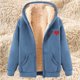 thumbnail image 5 of Chaqueta y sudadera informal con capucha de manga larga para mujer, con estampado de moda, de polar y capucha, 5 of 7