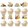 thumbnail image 3 of Cupcake Toppers FurPaw Winnie Bear, 48 unidades, para baby shower o cumpleaños, 3 of 6