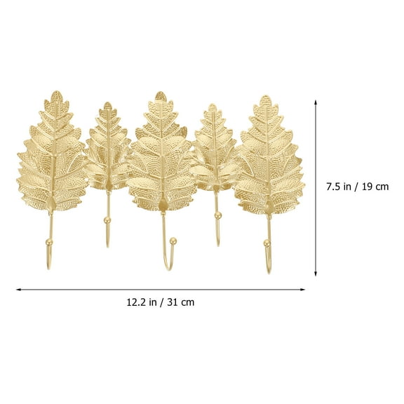 Leaf Shaped Coat Rack Wall Mounted Coat Hanger Heavy Duty Hanger for Clothes Hat Jacket Clothing