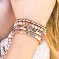 thumbnail image 4 of Let Them Bead Lettering Bracelet, Self Worth Motivational Stainless Steel Engraving Tube Bracelets Inspirational Chain Crystal Energy Friendship Bracelet Jewelry for Women, 4 of 6