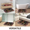 thumbnail image 6 of 1pc Leopard among Flowers Absorbent Non-Slip Bathroom Thickened Flannel Rug Decor,Soft,Quick Drying,Suitable For Indoor/outdoor Use,Bathrooms,Bedrooms,Kitchens,Terrace,Laundry Rooms,16"x24", 6 of 9